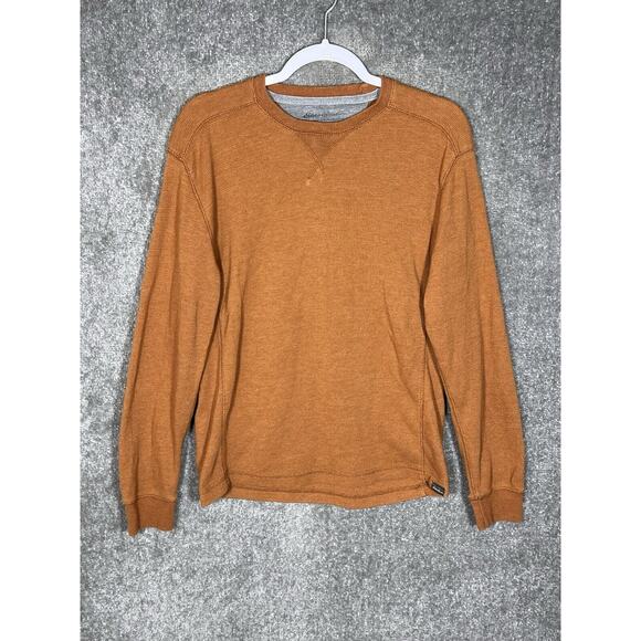 Eddie Bauer Other - Eddie Bauer Waffle Knit Shirt Mens Size Small Orange-Brown Crew Neck Long Sleeve